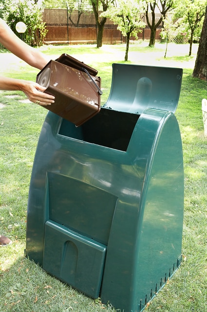 Compostiera da Giardino 300L 60x60xH90cm Rama Eco-Master Verde